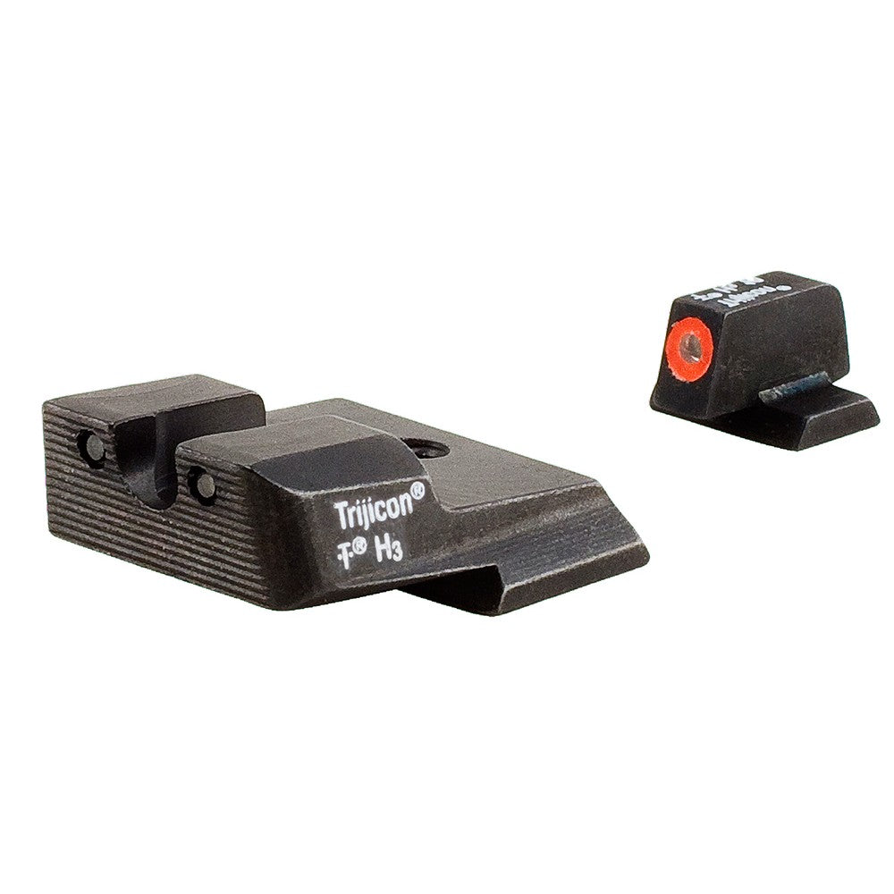 Trijicon 600556 HD Night Sights- Smith & Wesson M&P/ SD9/ SD40  Black | Green Tritium Orange Outline Front Sight Green Tritium Black Outline Rear Sight