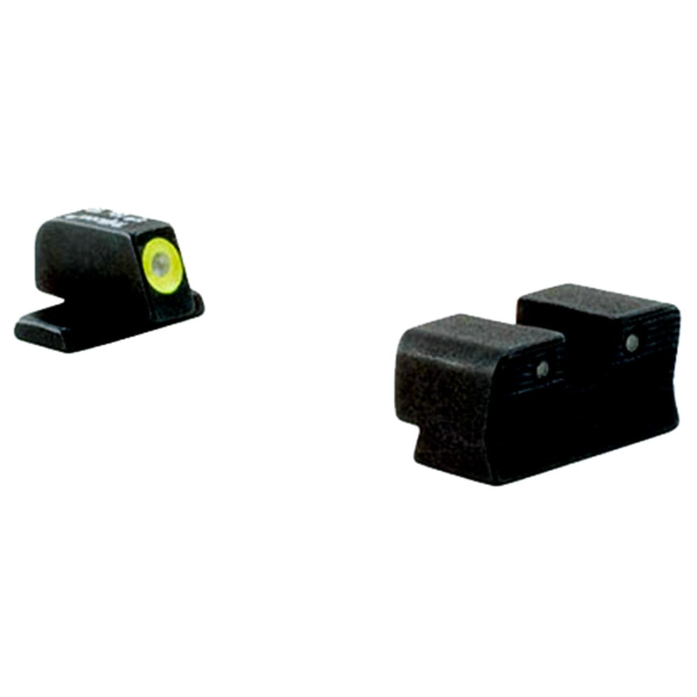 Trijicon 600573 HD Night Sights- for Sig Sauer #8 Front/ #8 Rear  Black | Green Tritium Yellow Outline Front Sight Green Tritium Black Outline Rear Sight