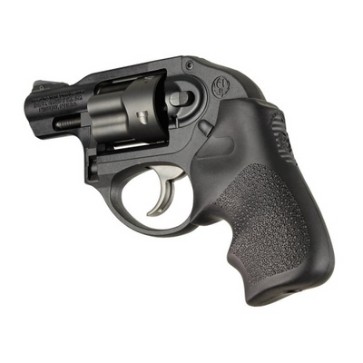 Hogue 78020 Tamer Cushion Black Rubber Grip with Finger Grooves for Ruger LCR, LCRx