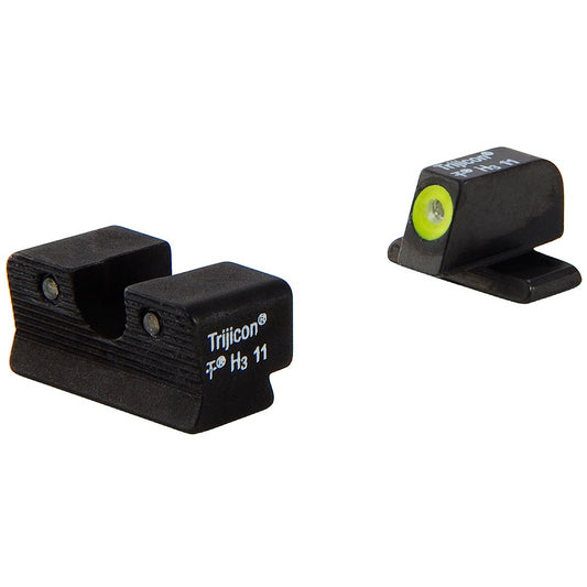 Trijicon 600578 HD Night SIghts- for Sig Sauer #6 Front/ #8 Rear  Black | Green Tritium Yellow Outline Front Sight Green Tritium Black Outline Rear Sight