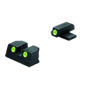 Meprolight USA 101103101 Tru-Dot  Black | Green Tritium Front Sight Green Tritium Rear Sight Set
