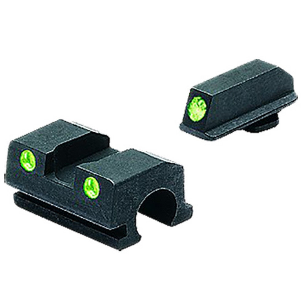 Meprolight USA 188013101 Tru-Dot  Black | Green Tritium Front Sight Green Tritium Rear Sight Set