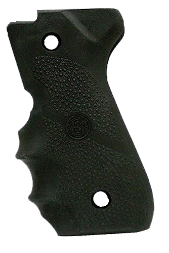 Hogue 92000 Rubber Grip Black Rubber with Finger Grooves for Beretta 92F, 96