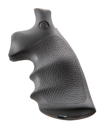 Hogue 19002 Conversion Monogrip Black Rubber with Finger Grooves for S&W K, L Frame with Round Butt