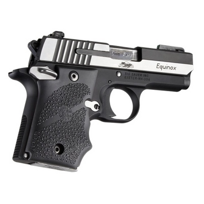 Hogue 98080 Rubber Grip Black with Finger Grooves for Sig P938 with Ambidextrous Safety