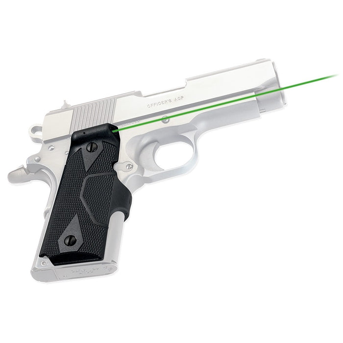 Crimson Trace 0141101 LG-404G Front Activation Green Lasergrips  Black 1911 Compact