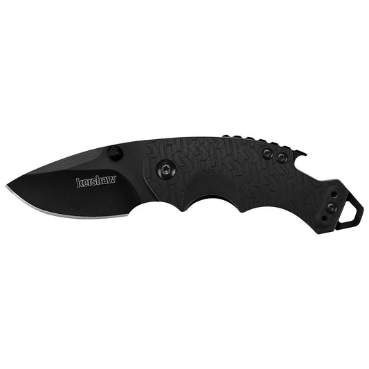 Kershaw 8700BLK Shuffle  2.40" Folding GFN Plain Black Oxide 8Cr14MoV SS Blade Black K Textured Glass-Filled Nylon Handle Includes Pocket Clip