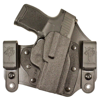 DeSantis Gunhide 105KAY8Z0 Intruder  IWB/OWB Black Leather Belt Clip Fits Glock 42 Right Hand