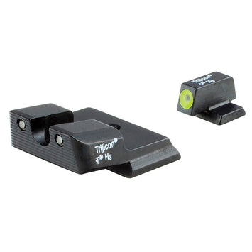 Trijicon 600721 HD Night Sights-Smith & Wesson M&P Shield  Black | Green Tritium Yellow Outline Front Sight Green Tritium Black Outline Rear Sight