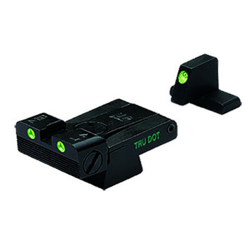 Meprolight USA 215163101 Tru-Dot  Black | Green Tritium Front Sight Green Tritium Adjustable Rear Sight