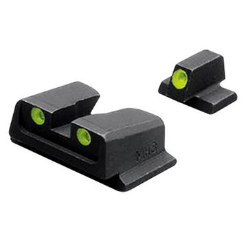 Meprolight USA 117663101 Tru-Dot  Black | Green Tritium Front Sight Green Tritium Rear Sight Set