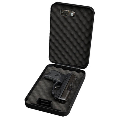 Bulldog BD1126 Personal Vault  Combination/Key Entry Black Powder Coat Steel Holds 1 Handgun 9.50" L x 6.50" W x 2" D