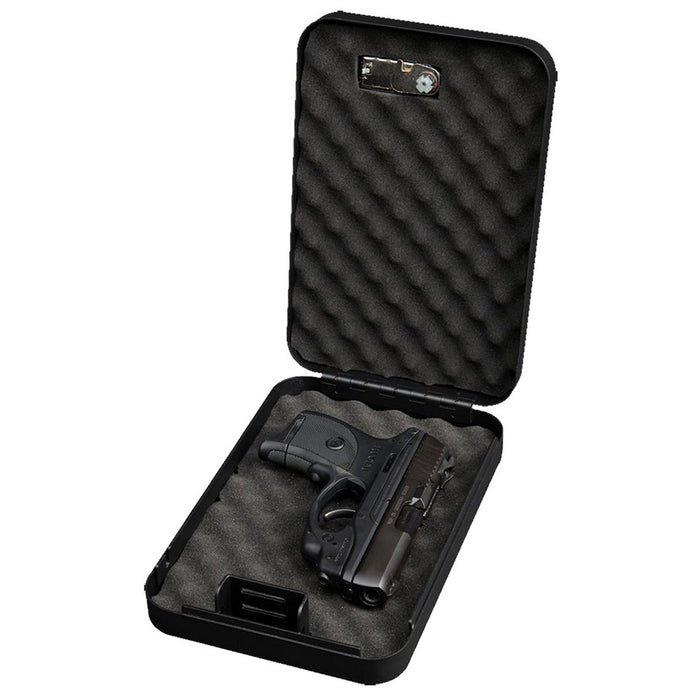 Bulldog BD1126 Personal Vault  Combination/Key Entry Black Powder Coat Steel Holds 1 Handgun 9.50