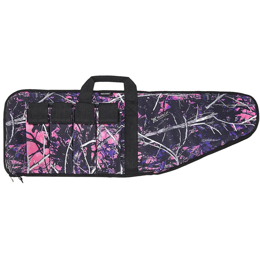 Bulldog MDG1043 Extreme Tactical  43" Muddy Girl Camo Water-Resistant Nylon Camo, Black Trim, Tricot Lining, 4 External Velcro Magazine Pouches