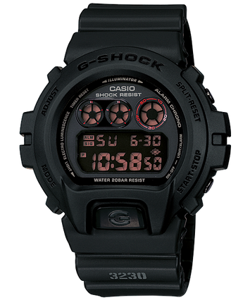G-Shock DW6900MS1CR Casio 6900 Series Sports Black Compatible w/ Casio Watches App