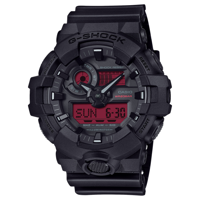 G-Shock GA-700BBR-1ACR Analog Digital BLK/RED
