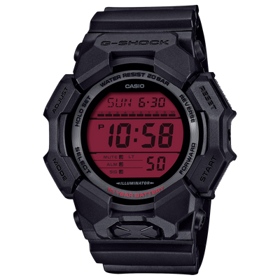 G-Shock GD-010BBR-1CR Digital Movement BLK/RED