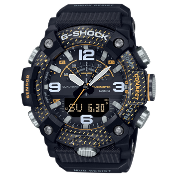 G-shock GGB100Y1 G-Shock Tactical MudMaster Keep Time Black/Yellow Size 145-215mm Features Digital Compass