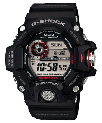 G-shock GW94001 G-Shock Tactical Rangeman Keep Time Black Size 145-215mm Features Digital Compass