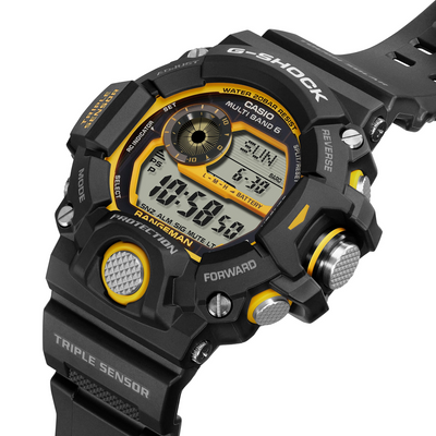 G-shock GW9400Y1 G-Shock Tactical Rangeman Keep Time Black/Yellow Size 145-215mm Features Digital Compass