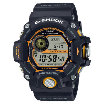 G-shock GW9400Y1 G-Shock Tactical Rangeman Keep Time Black/Yellow Size 145-215mm Features Digital Compass