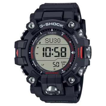 G-Shock GW95001 Casio Mudman Sports, Solar Green Face w/Black & Red Band
