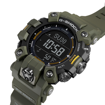 G-Shock GW-9500-3CR Mudman Tactical Green Band Digital Display