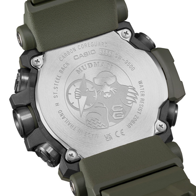 G-Shock GW-9500-3CR Mudman Tactical Green Band Digital Display