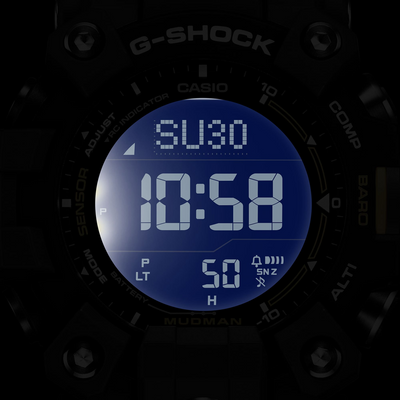 G-Shock GW-9500-3CR Mudman Tactical Green Band Digital Display