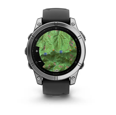 Garmin 0100302503 Fenix E AMOLED Edition Gray/Black Band AMOLED Display Compatible w/ iPhone/Android