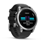 Garmin 0100302503 Fenix E AMOLED Edition Gray/Black Band AMOLED Display Compatible w/ iPhone/Android