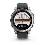 Garmin 0100302503 Fenix E AMOLED Edition Gray/Black Band AMOLED Display Compatible w/ iPhone/Android