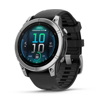 Garmin 0100302503 Fenix E AMOLED Edition Gray/Black Band AMOLED Display Compatible w/ iPhone/Android