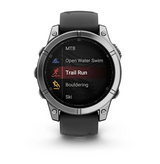 Garmin 0100302503 Fenix E AMOLED Edition Gray/Black Band AMOLED Display Compatible w/ iPhone/Android