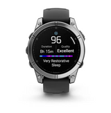 Garmin 0100302503 Fenix E AMOLED Edition Gray/Black Band AMOLED Display Compatible w/ iPhone/Android