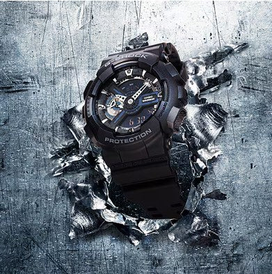 G-shock GA1101BCR G-Shock Tactical Black Stainless Steel Bezel 145-215mm