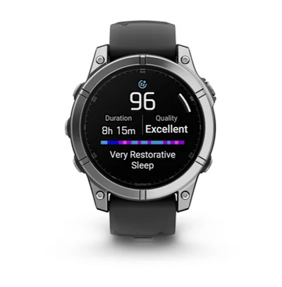 Garmin 0100302503 Fenix E AMOLED Edition Gray/Black Band AMOLED Display Compatible w/ iPhone/Android