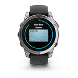 Garmin 0100302503 Fenix E AMOLED Edition Gray/Black Band AMOLED Display Compatible w/ iPhone/Android