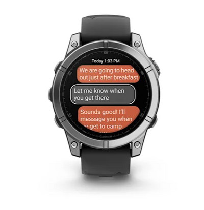 Garmin 0100302503 Fenix E AMOLED Edition Gray/Black Band AMOLED Display Compatible w/ iPhone/Android