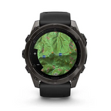Garmin 0100290320 Fenix 8 AMOLED Edition Gray/Titanium Band AMOLED Display Compatible w/ iPhone/Android