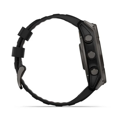 Garmin 0100290710 Fenix 8 Solar Gray Band Sunlight-Visible/Transflective MIP Display Compatible w/ iPhone/Android