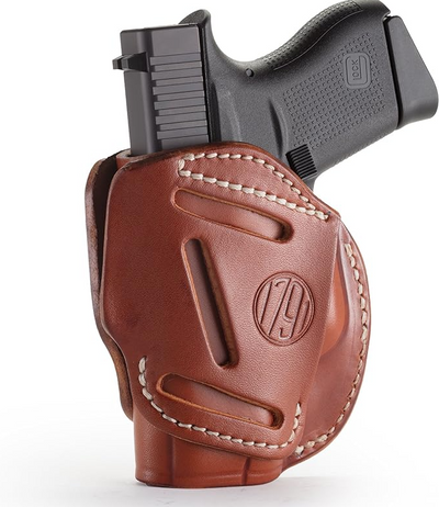 1791 Gunleather 3WH1CBRA 3-Way  IWB/OWB Size 01 Classic Brown Leather Belt Loop Fits 1911 3-4" Ambidextrous Hand