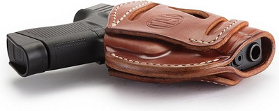 1791 Gunleather 3WH1CBRA 3-Way  IWB/OWB Size 01 Classic Brown Leather Belt Loop Fits 1911 3-4" Ambidextrous Hand