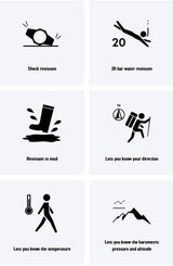 G-shock GGB1001A G-Shock Tactical MudMaster Keep Time Black Size 145-215mm Features Digital Compass