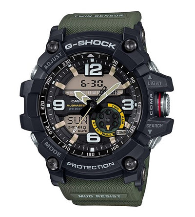 G-shock GG10001A3 G-Shock Tactical MudMaster Keep Time Green Size 145-215mm Features Digital Compass