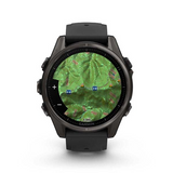 Garmin 0100290400 Fenix 8 AMOLED Edition Black/Pebble Gray Band AMOLED Display Compatible w/ iPhone/Android