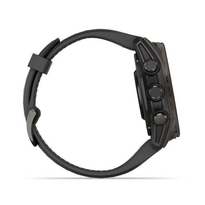 Garmin 0100290400 Fenix 8 AMOLED Edition Black/Pebble Gray Band AMOLED Display Compatible w/ iPhone/Android