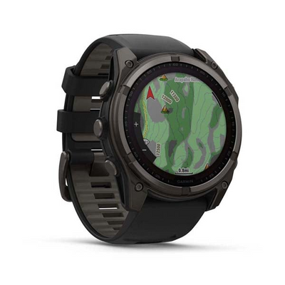 Garmin 0100290710 Fenix 8 Solar Gray Band Sunlight-Visible/Transflective MIP Display Compatible w/ iPhone/Android
