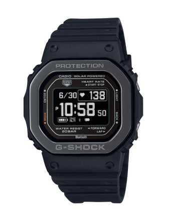 G-Shock DWH5600MB1CR Move 5600 Series Sports Fitness Tracker, Black Band, Black Digital Display, Compatible w/Casio Watches App