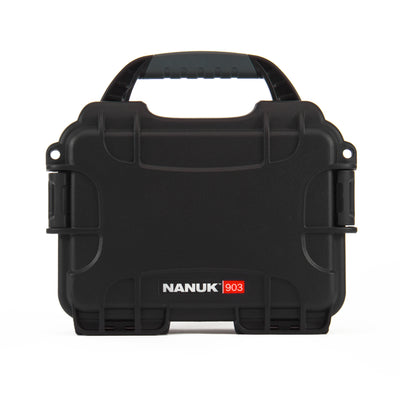 Nanuk 9031001 903  Impact Resistant Black Polymer with Foam Padding & Latches Interior Dimensions 7.40" L x 4.90" W x 3.10" H